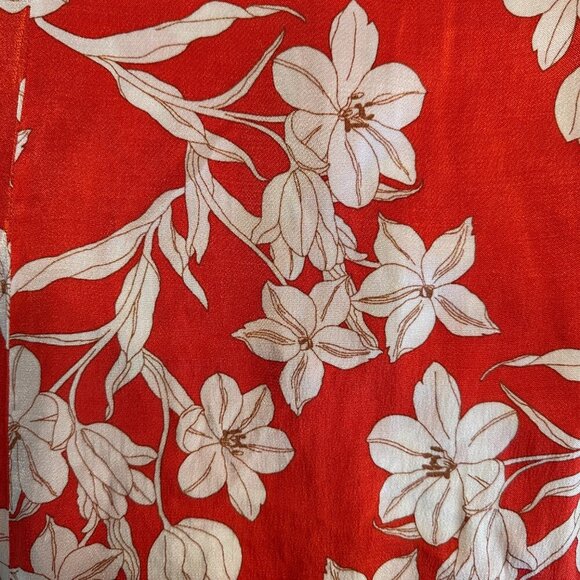 Zara Red & White Midi Dress Sleeveless Side Split Mermaidcore Bloomcore Size M - Picture 6 of 7